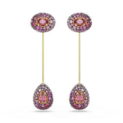 Swarovski Sublima Glam Goudkleurige Oorbellen met Rode Kristallen 5752891
