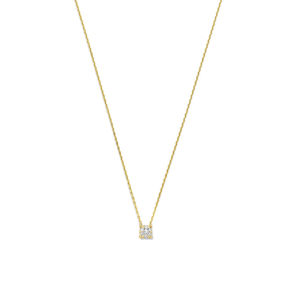 De la Paix Hanaé 14 karaat gouden ketting met diamant 0.08 karaat