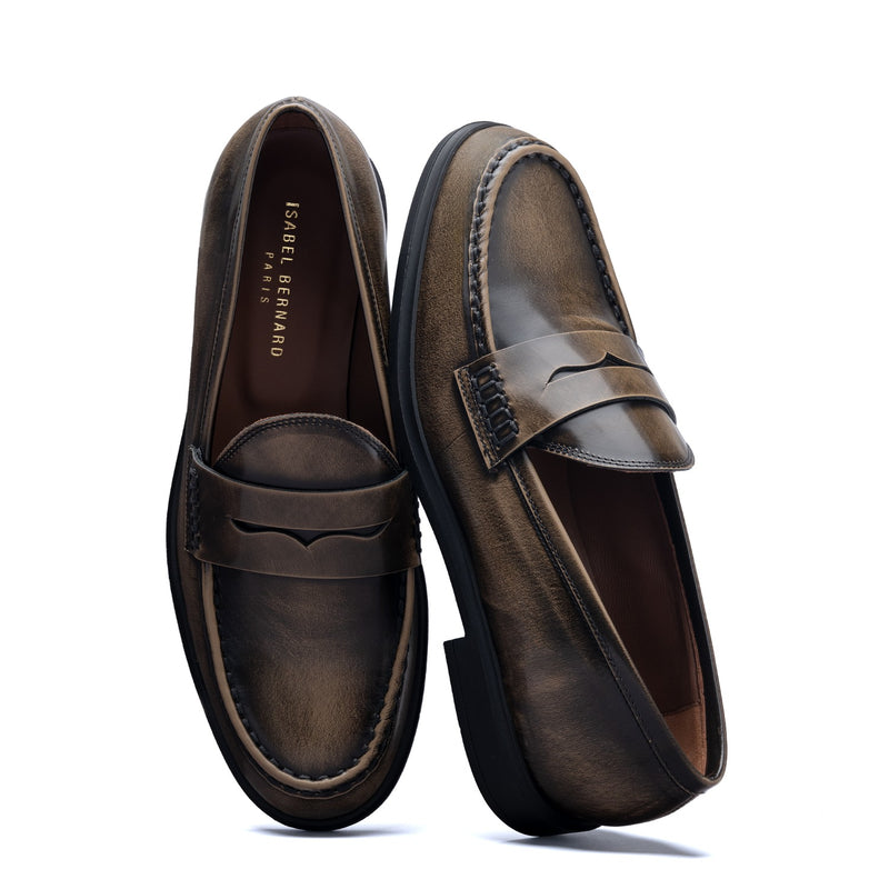 Isabel Bernard Vendôme Blandine mokka loafers van spazzolato leer IB51015-639-36-zoom-