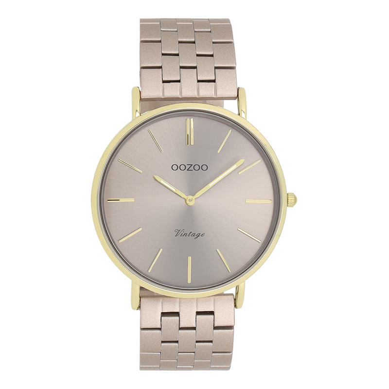 OOZOO Vintage Gold and Taupe Women's Watch C20404-zoom-