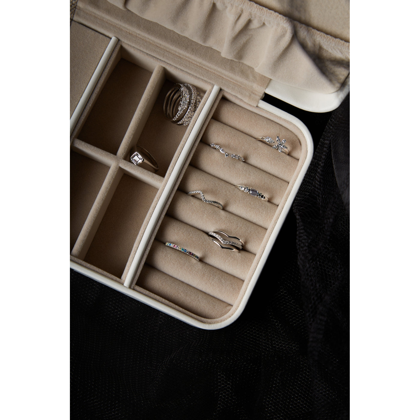 Pandora Timeless 925 Sterling Silver Sparkling Herbarium Cluster Ring 192611C01-58