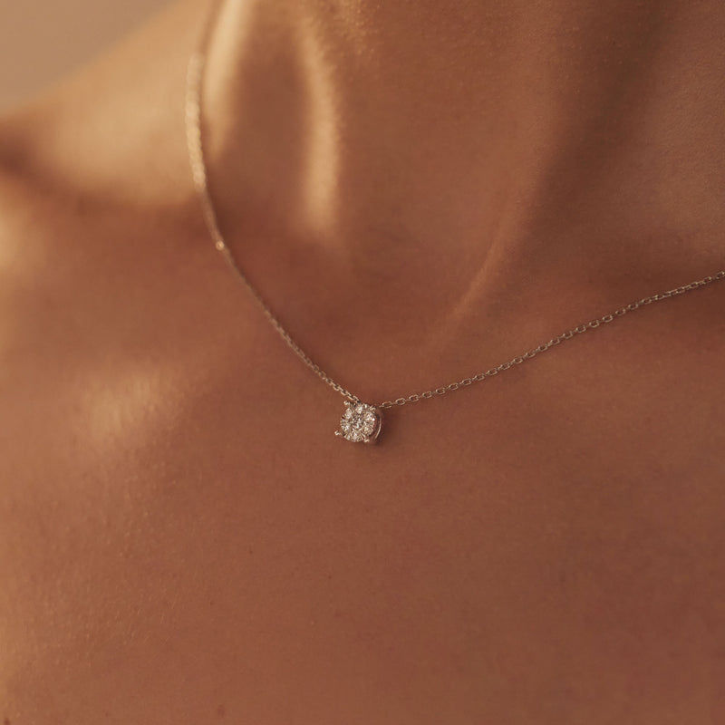 Isabel Bernard De la Paix Hanaé 14 karaat witgouden collier | diamant 0.14 ct | IBD350010-zoom-
