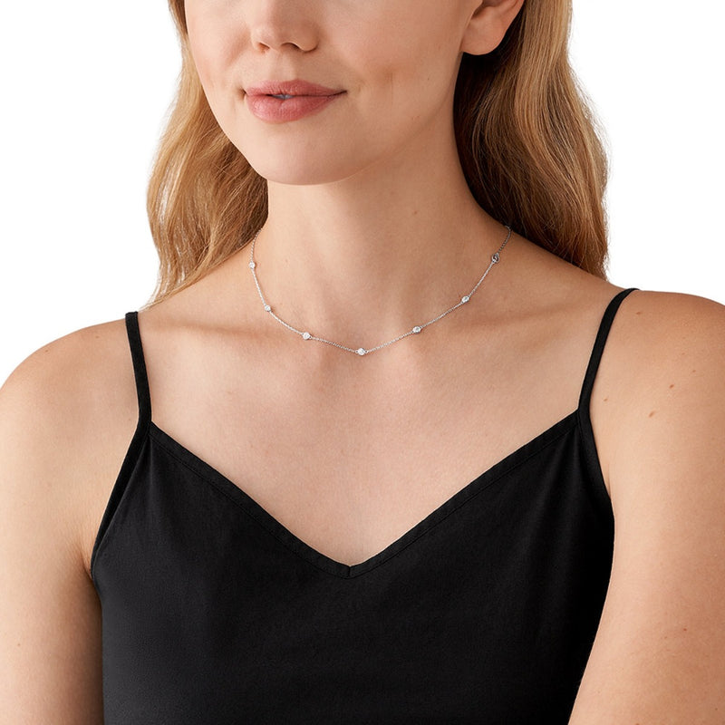 Michael Kors Premium Sterling Silver Necklace MKC1714CZ040-zoom-