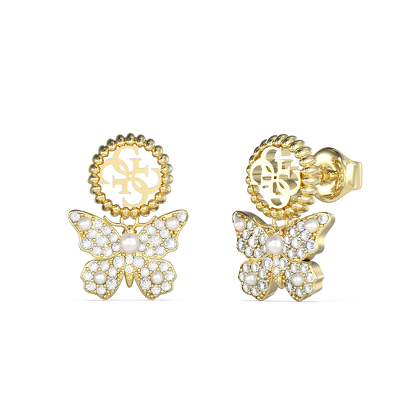 Guess Borboleta Gold-coloured Earrings JUBE06132JWYGT-U