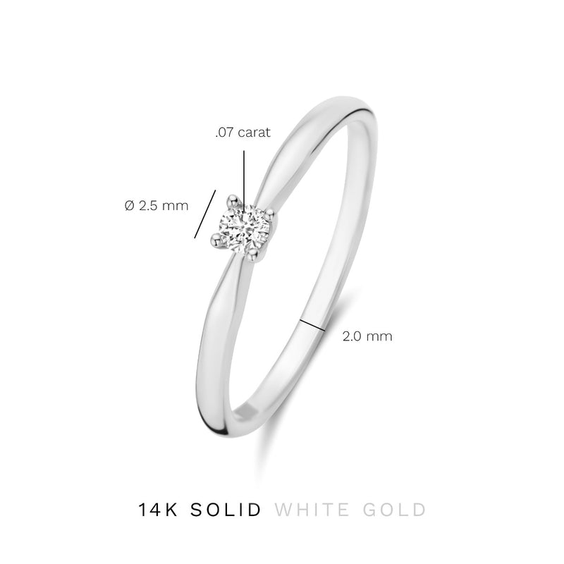 Isabel Bernard De la Paix Celesse 14 karaat witgouden ring | diamant 0.07 ct | IBD330005-54-zoom-