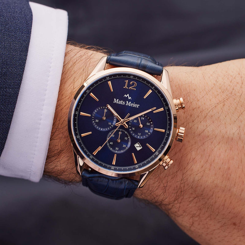 Mats Meier Grand Cornier Blauw Chrono horloge MM00131-zoom-