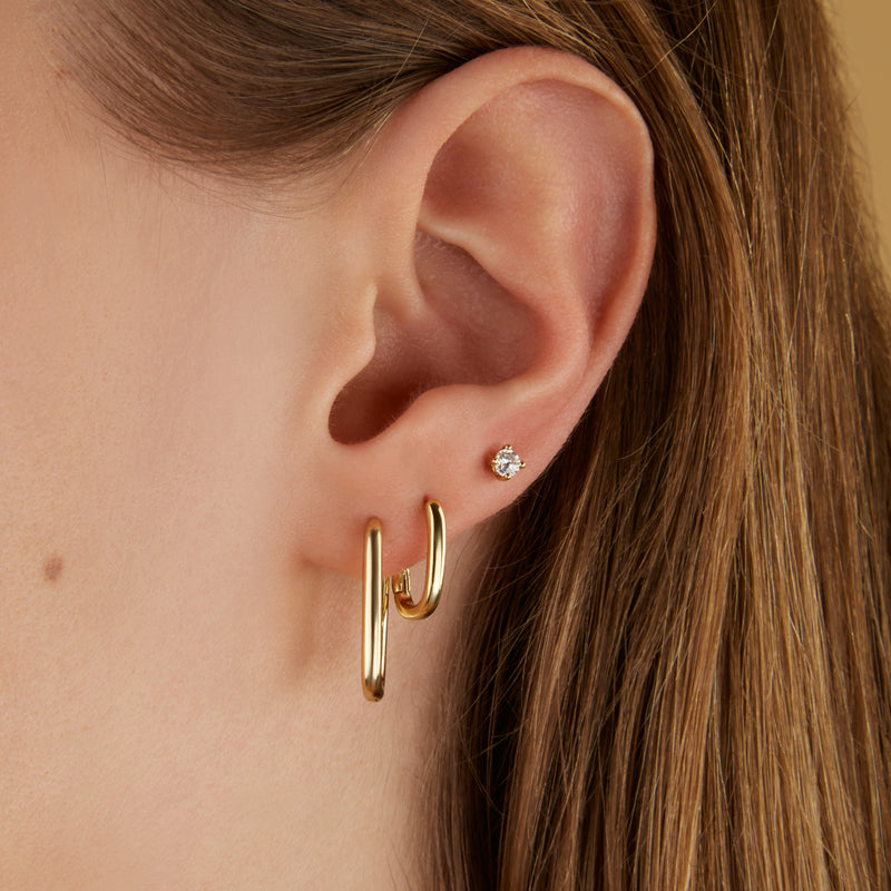 Karma 925 Sterling Silver Gold-coloured Sun Kissed Earparty EPV06GP-zoom-