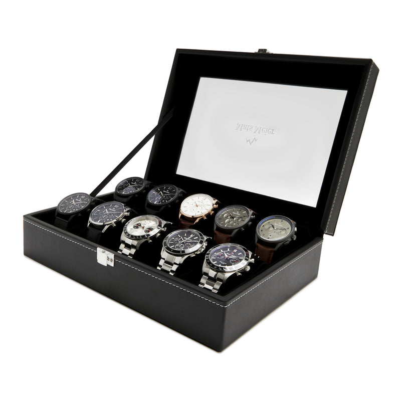 Mats Meier Mont Fort Zwarte Horlogebox voor 10 Horloges MM-Watchbox-1916-zoom-