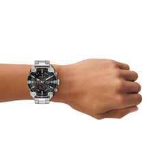 Diesel Spiked Round Black Dial Watch DZ4709