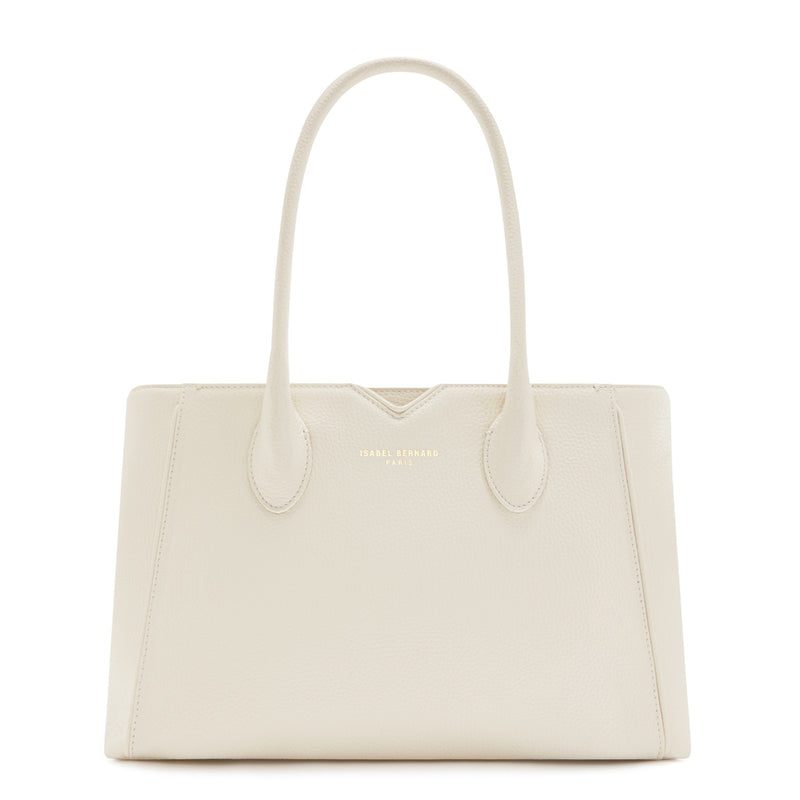 Isabel Bernard Honoré Cloe Midi Crème me Kalfsleren Handtas IB25082-070-zoom-