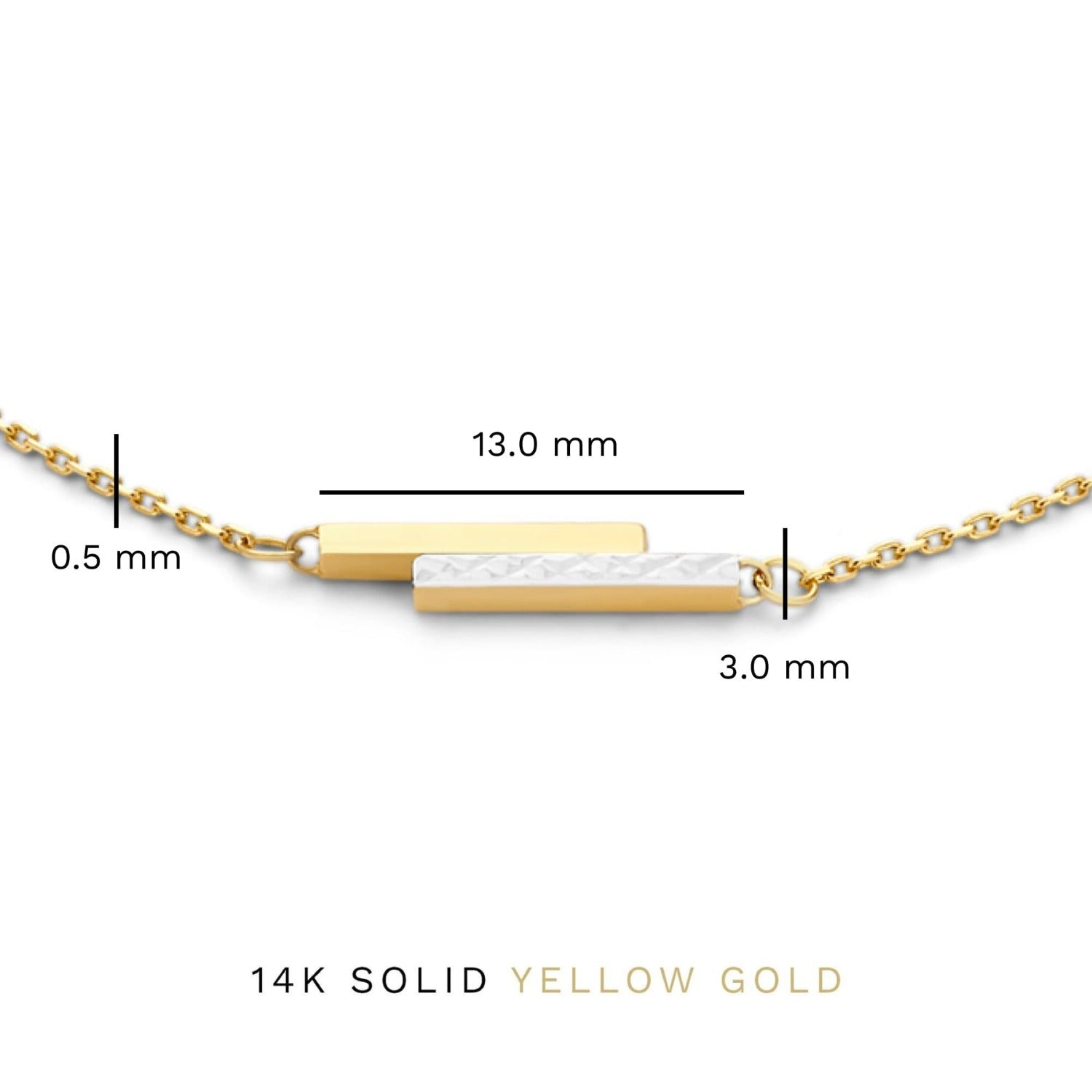 Isabel Bernard Cadeau d'Isabel 14 karat gold necklace and bracelet gift set with rods IB90189