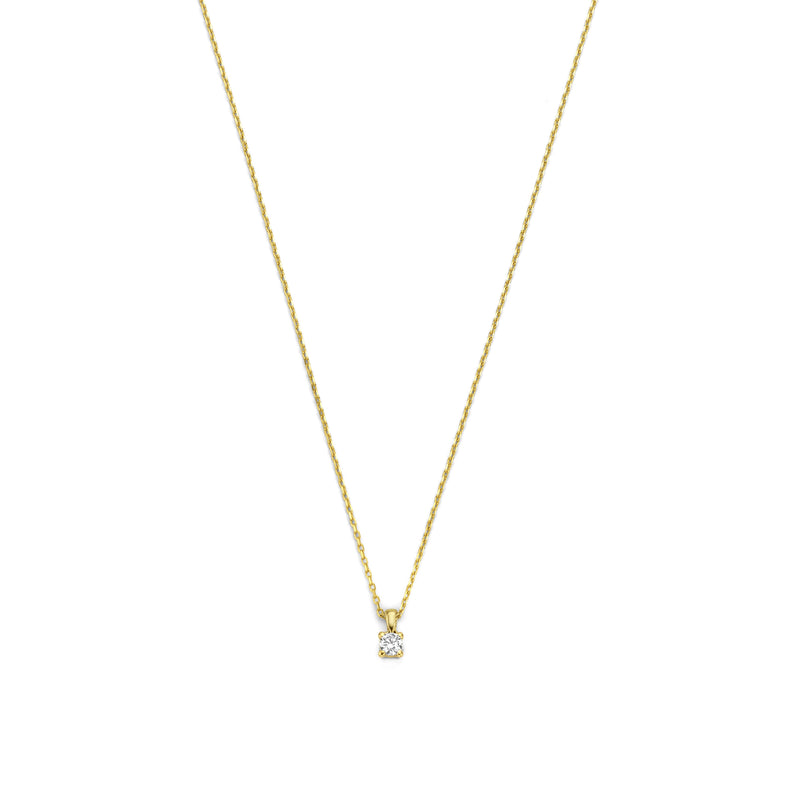 Isabel Bernard De la Paix Christine 14 karaat gouden collier | diamant 0.10 ct | IBD350003-zoom-