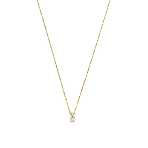 De la Paix Christine 14 karaat gouden ketting met diamant 0.10 karaat
