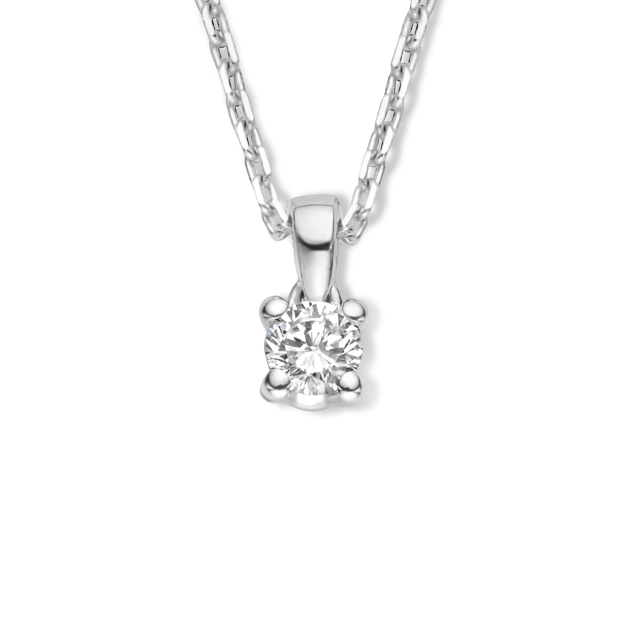 Isabel Bernard De la Paix Celesse 14 Carat Whitegold Necklace | diamond 0.07 ct | IBD350005