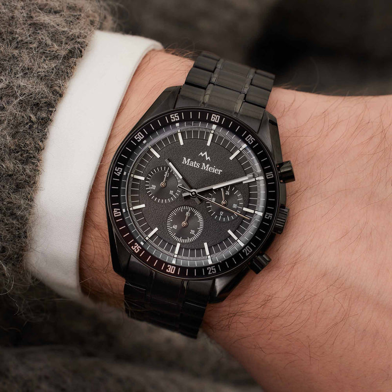 Mats Meier Arosa Racing Chronograaf Herenhorloge Zwart MM50016-zoom-