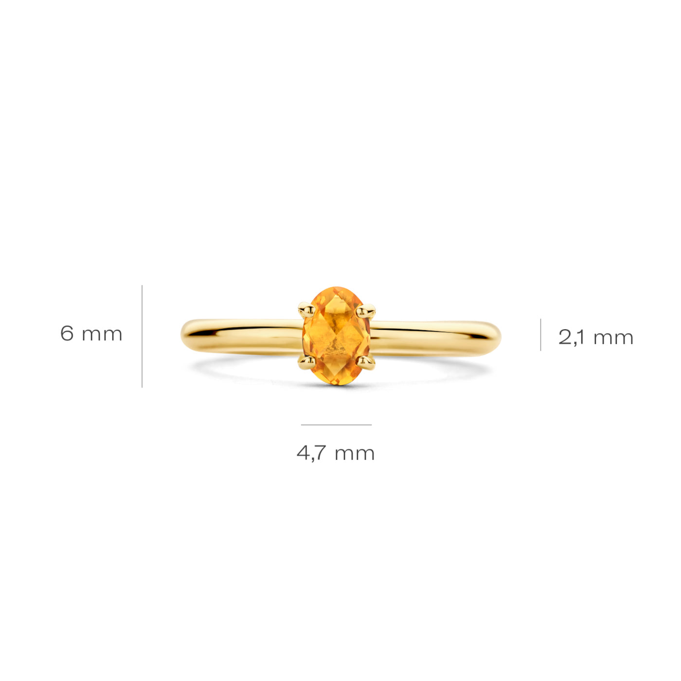 Blush 14 Carat Gold Ring 1242YCI/58