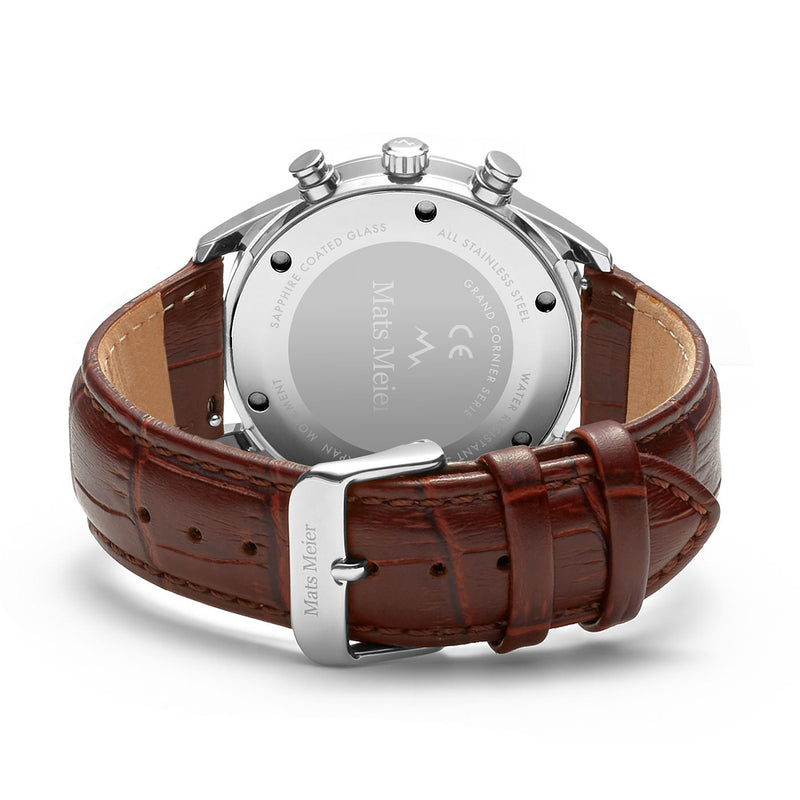 Mats Meier Grand Cornier Chrono Groen/Bruine Horloge MM00121-zoom-