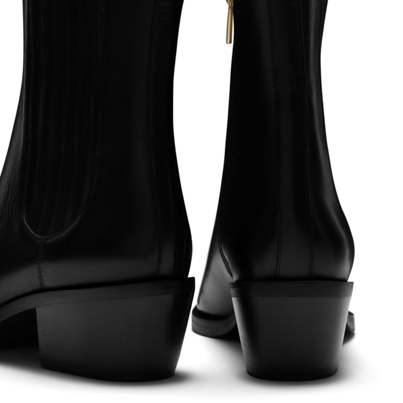 Isabel Bernard Vendôme AHerenine Zwarte Kalfsleren boots IB53010-001-38-zoom-
