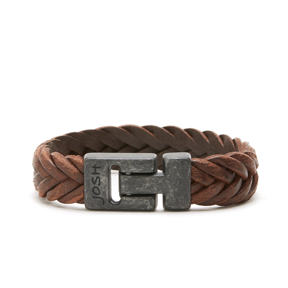 Josh Vintage Black-Brown Armband 24832-VB-BROWN-M (Lengte: 21.00 cm)
