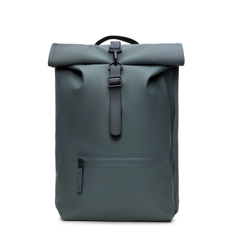 Rains Dark Grey Rolltop Backpack R13320-153-zoom-