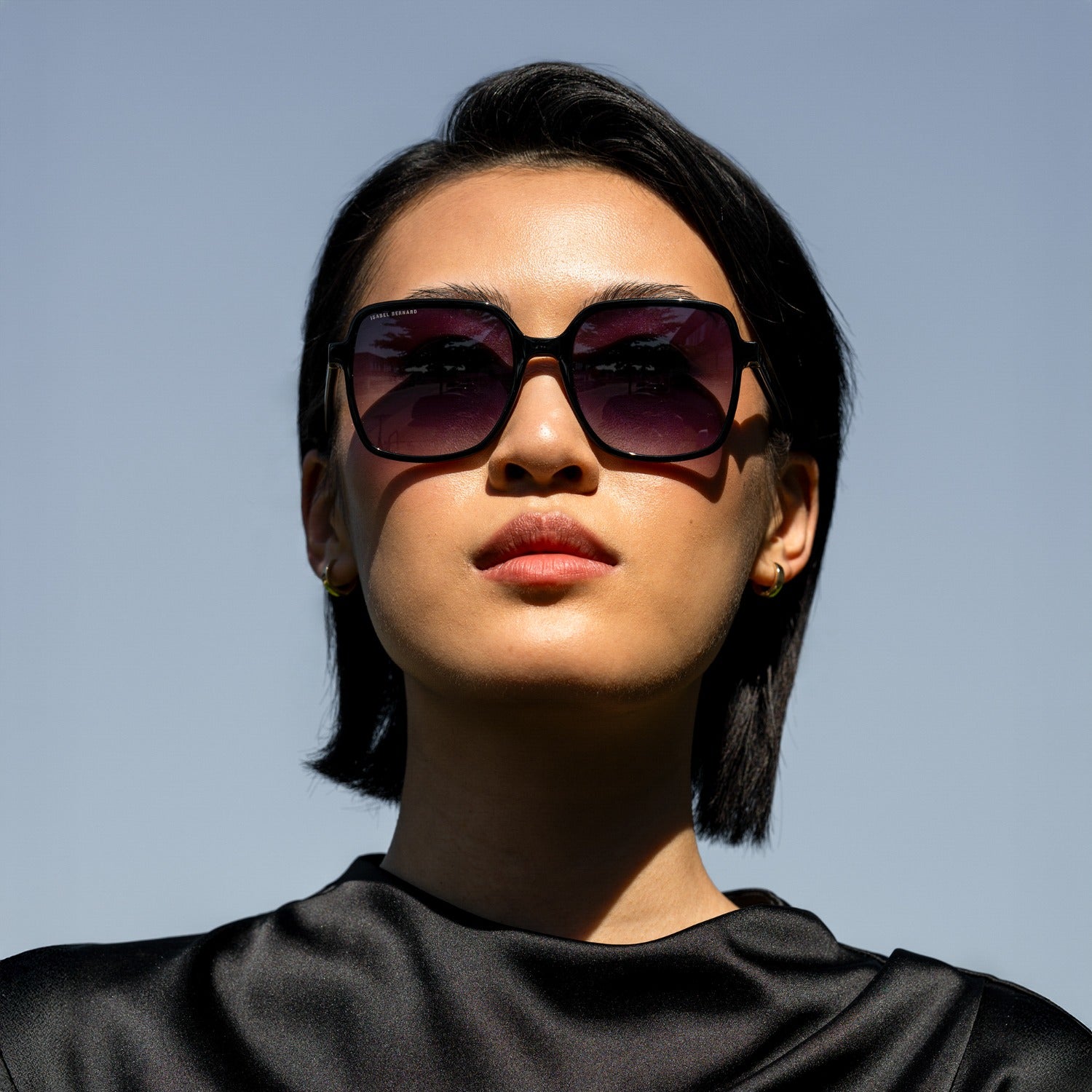 Isabel Bernard La Villette Rene Black Vierkante Sunglasses IB400000-01-01