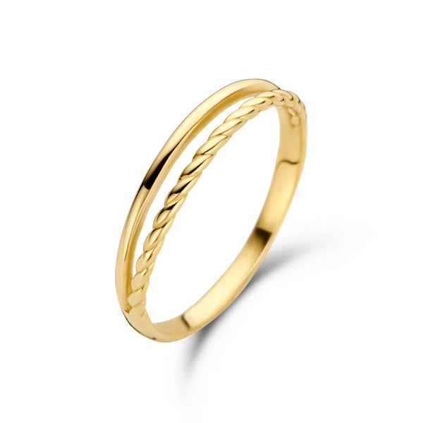 Twister Twin ring - 14 karaat goud
