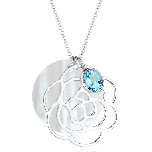 Elli 925 Sterling Silver Pearl Necklace with Pearl 2004-BF-0007994-001