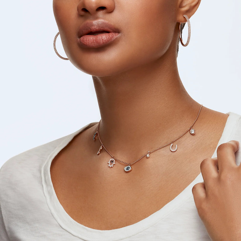 Swarovski Stone Hoop Silk Earrings 5383938-zoom-