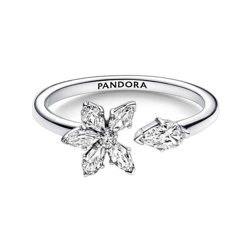 Pandora Timeless 925 Sterling Silver Sparkling Herbarium Cluster Ring 192611C01-58-zoom-