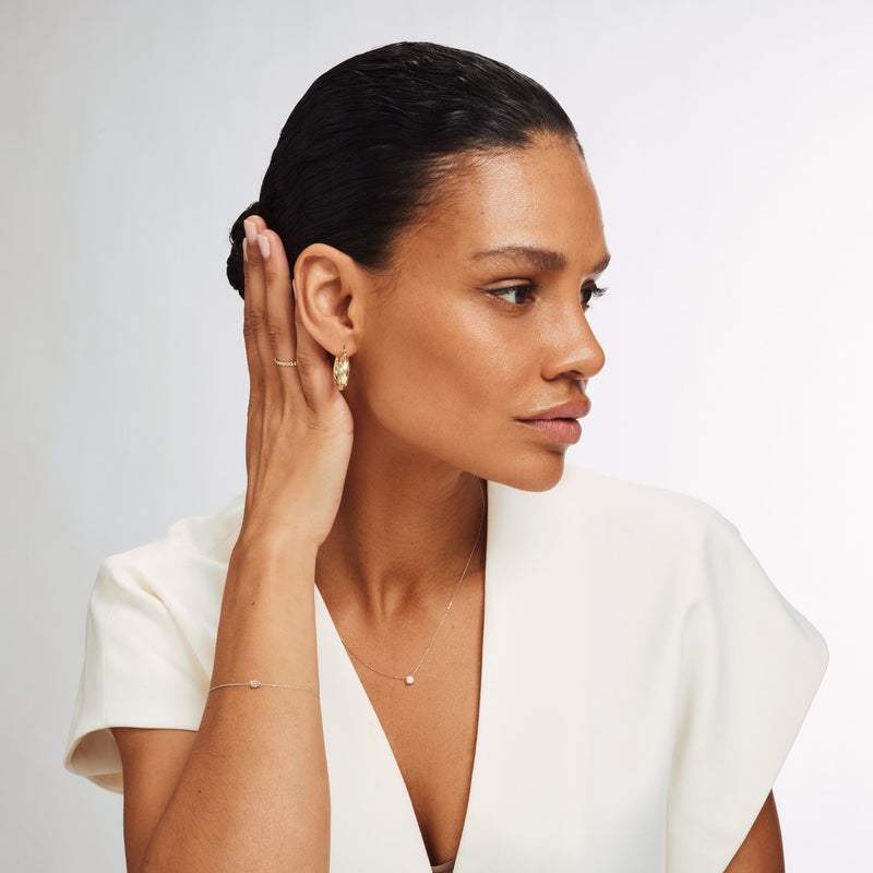 Isabel Bernard 14 Karaat Witgouden Saint Germain Faïs Armband IB320105 (Lengte: 16.50-18.50 cm)-zoom-