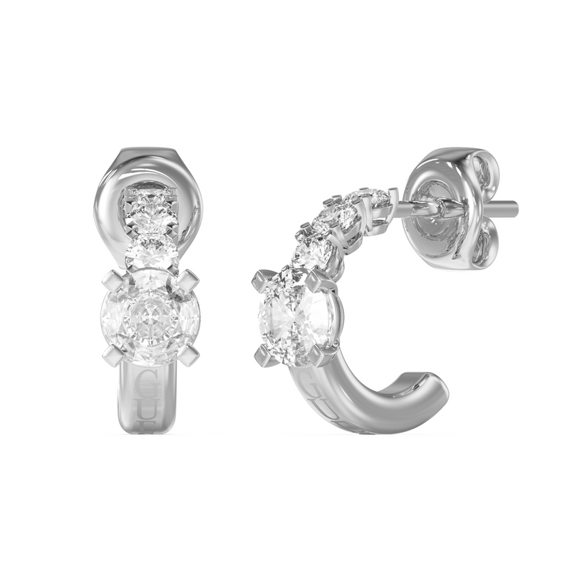 Guess Piercing Studio Silver Earrings JUBE06271JWRHT-U-zoom-