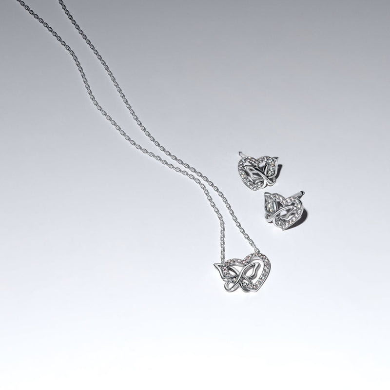 Pandora Moments Verstrengeld Hart & Vlinder Oorknoppen 294476C01-zoom-