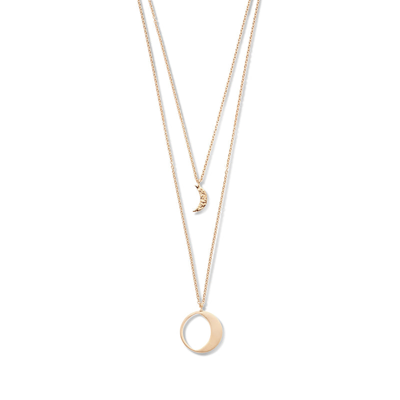 Violet Hamden Luna 925 Sterling Zilveren Roségoud Plated Ketting met Manen VH10105-zoom-