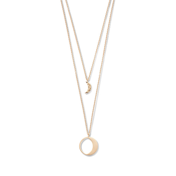 Violet Hamden Luna 925 Sterling Zilveren Roségoud Plated Ketting met Manen VH10105