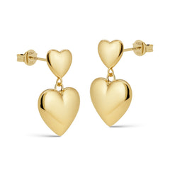 Karma 925 Sterling Silver Tirsa Duo Hearts Earrings X207GP