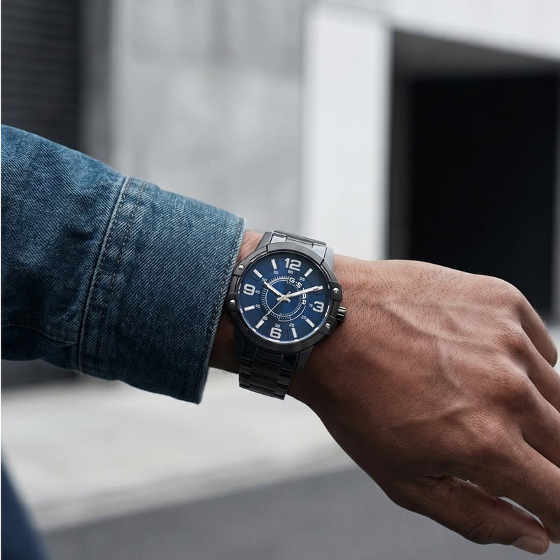 G-STAR Constructed Zwart Stalen Herenhorloge GSW.506.09-zoom-