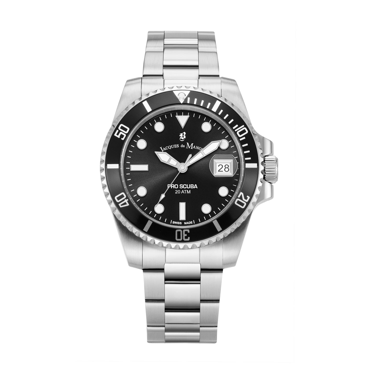 Jacques du Manoir Pro Scuba Silver Watch JWG02702