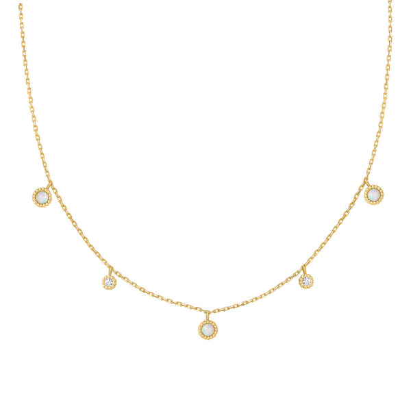 Ania Haie Sunny Sparkler Goudkleurige Kyoto Opal Station Ketting AH-N064-03G
