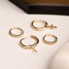 Isabel Bernard Monceau Solange 14 Carat Golden Hoop Earrings IB360154