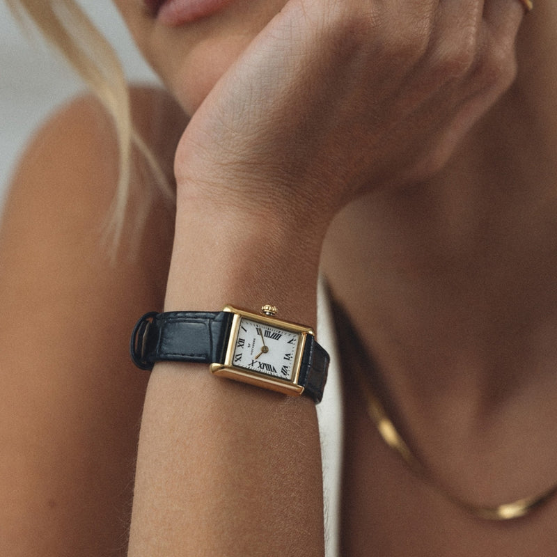 Mockberg Timeless Black Leather Women's Watch MB0245-zoom-