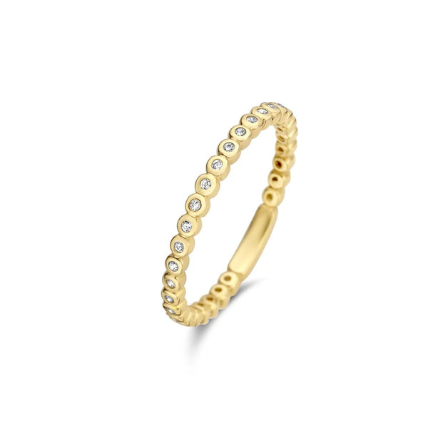 Rivoli Aélys 14 karaat gouden ring met zirkonia steentjes