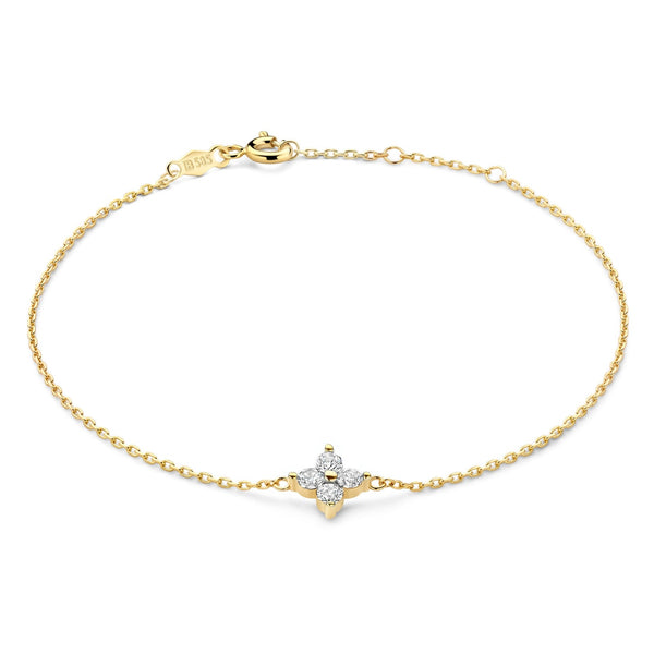 Le Marais Audrey 14 karaat gouden armband met zirkonia stenen