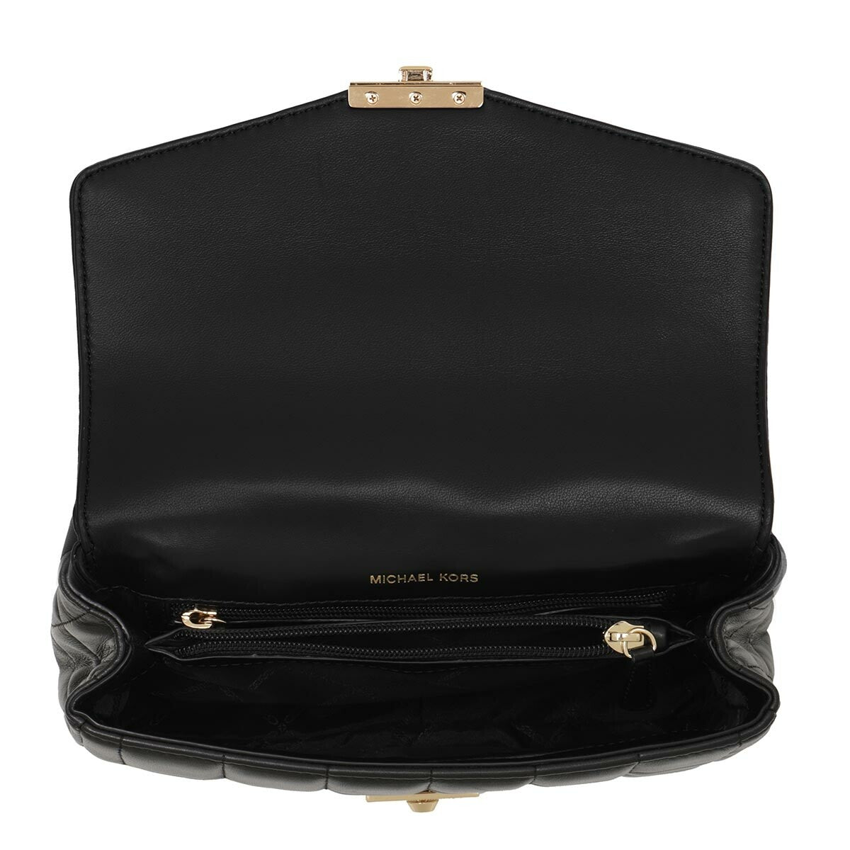 Michael Kors Soho Zwarte Kalfsleren Crossbody Tas 30F0G1SL3L-001