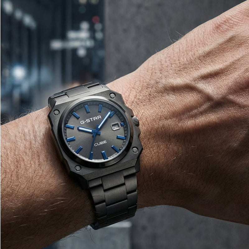 G-STAR Cube Gunkleurig Analoog Herenhorloge GSW.508.07-zoom-