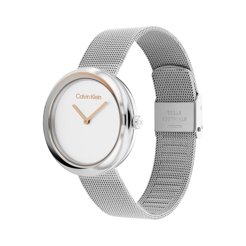 Calvin Klein Twisted Bezel Zilverkleurig Dames Horloge 2002-CK25200011-zoom-