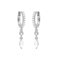 Karma Hoops Silver Hoop Earrings A68S