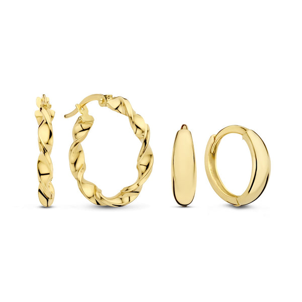 Isabel Bernard Cadeau d'Isabel 14 karaat gouden oorbellenset IB90176