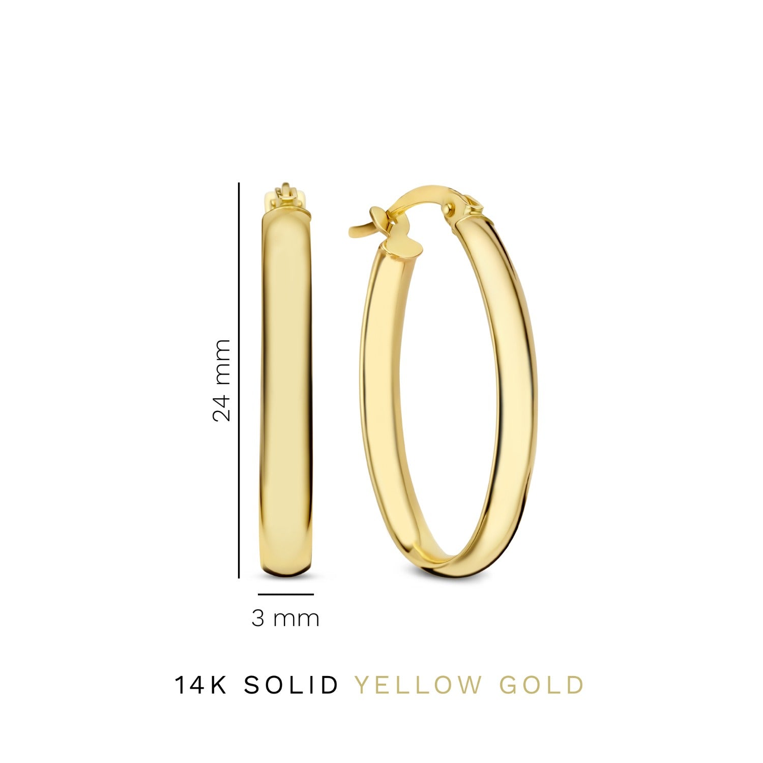Isabel Bernard Rivoli Flori 14 carat Gold Hoop Earrings IB360254