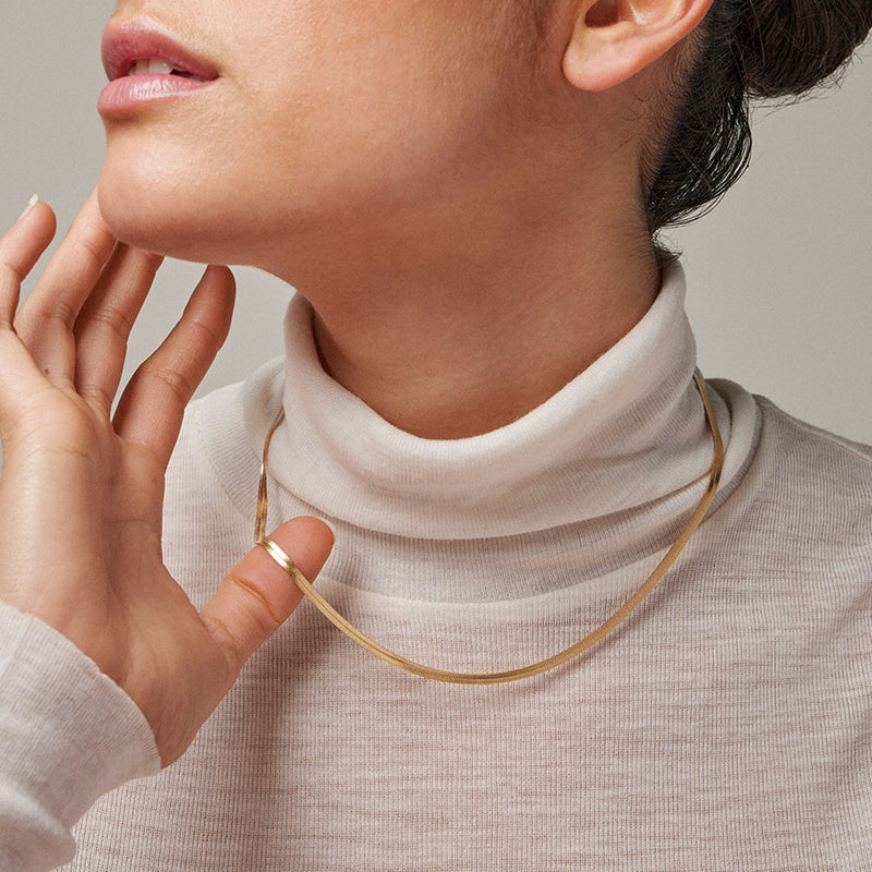 ENAMEL Copenhagen Caroline 925 Sterling Zilveren Ketting Gold Plated N60G-zoom-