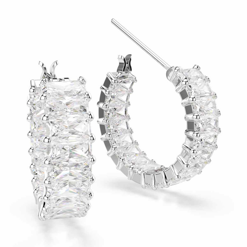 Swarovski Matrix Silver Earrings 5733397-zoom-